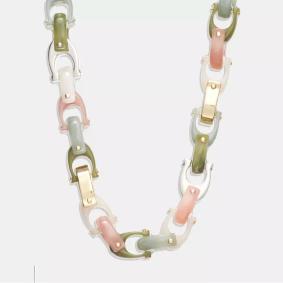 Coach Chunky Signature Link Necklace New with Tag - Picture 2 of 3